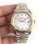 Copy Rolex Datejust 41 Silver Dial Jubilee 2-Tone Watch 41MM